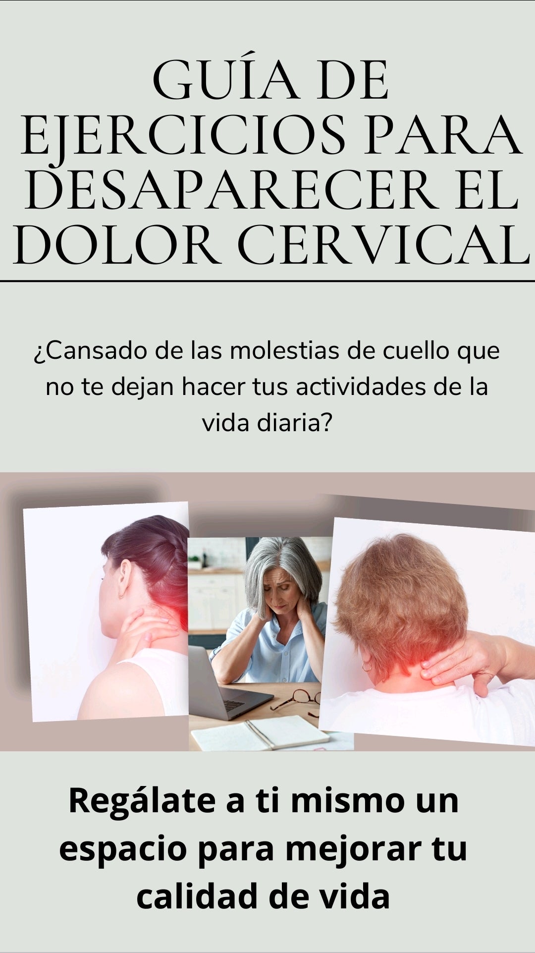 Masajeador de cuello de impulsos + Guía de ejercicios para eliminar el dolor cervical